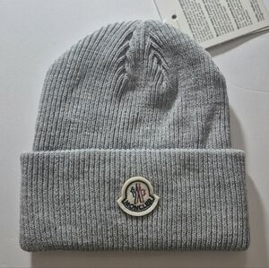 Moncler Winter Gray UNISEX Knit Beanie Hat Cap